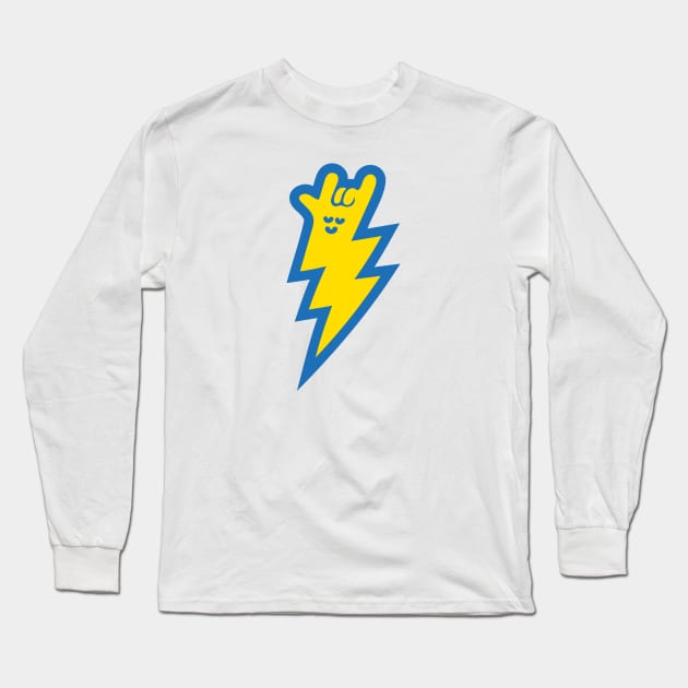 Rockin'  lightning Blue Long Sleeve T-Shirt by marvandraw